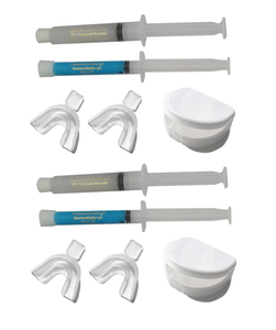 Instant White Smile's 36% C. P. Teeth Whitening Gel 10ml, pair of Thermo-forming Trays, 3ml Remineralization Gel, and Tray Case for 2 - Instant White Smile 
