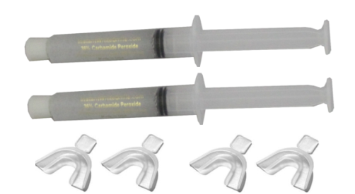 Instant White Smile's 36% Carbamide Peroxide Teeth Whitening Gel 10ml syringe with pair of Thermo-forming Trays x 2 - Instant White Smile 